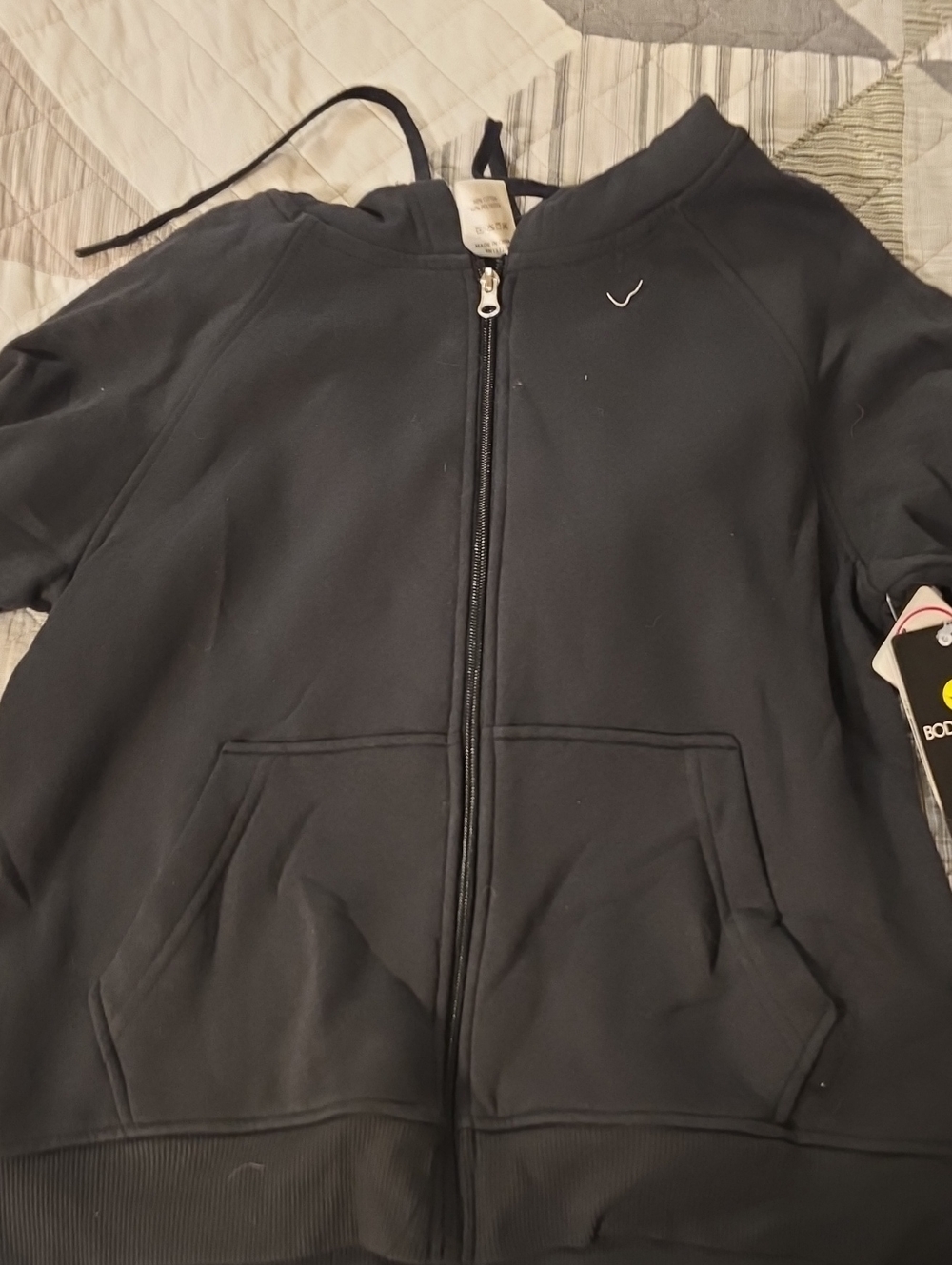 Body Glove Black Zip-Up Puffer Hoodie
